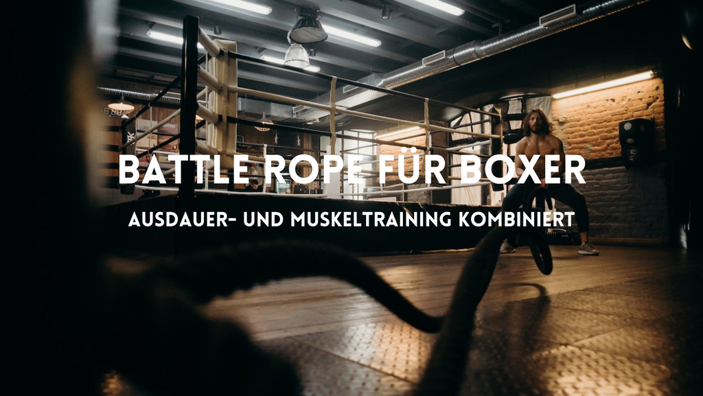 Battle rope training in boxing studio