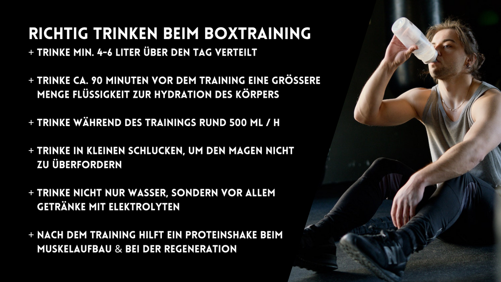 Tips for drinking during boxing training
